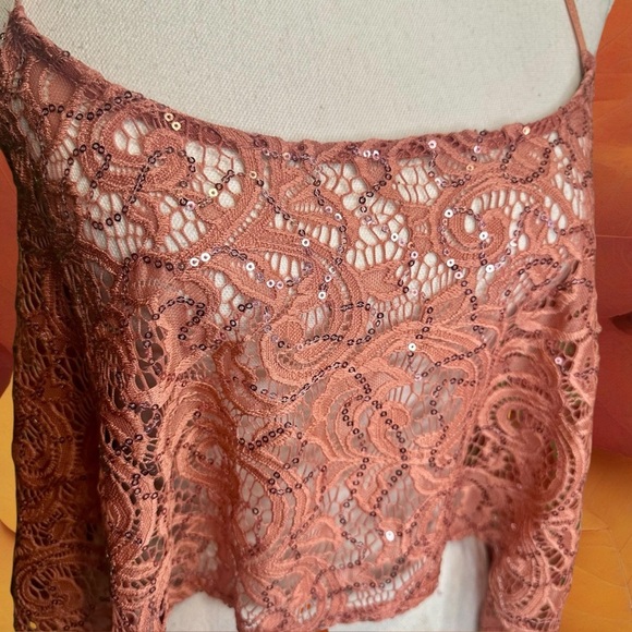 NWOT Free People Intimately ‘Best Idea’ Lace Swing Cropped Camisole in “Rose” XS - Picture 14 of 14